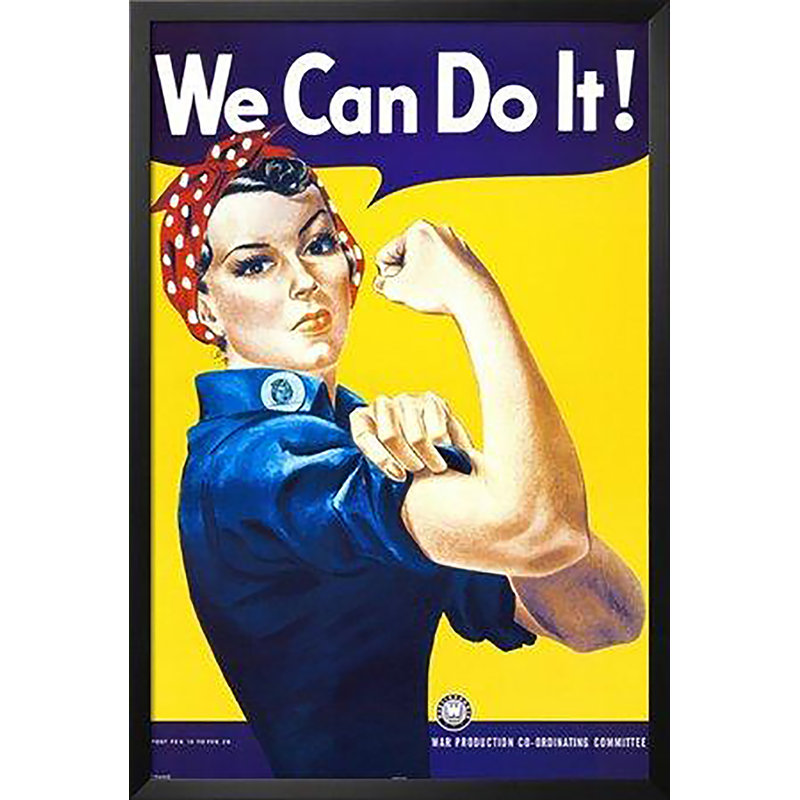 Rosie the Riveter We Can Do It Framed Painting Print