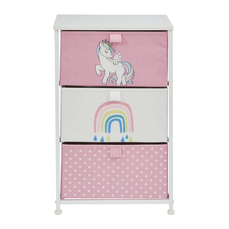 Kids Unicorn 3 Drawer