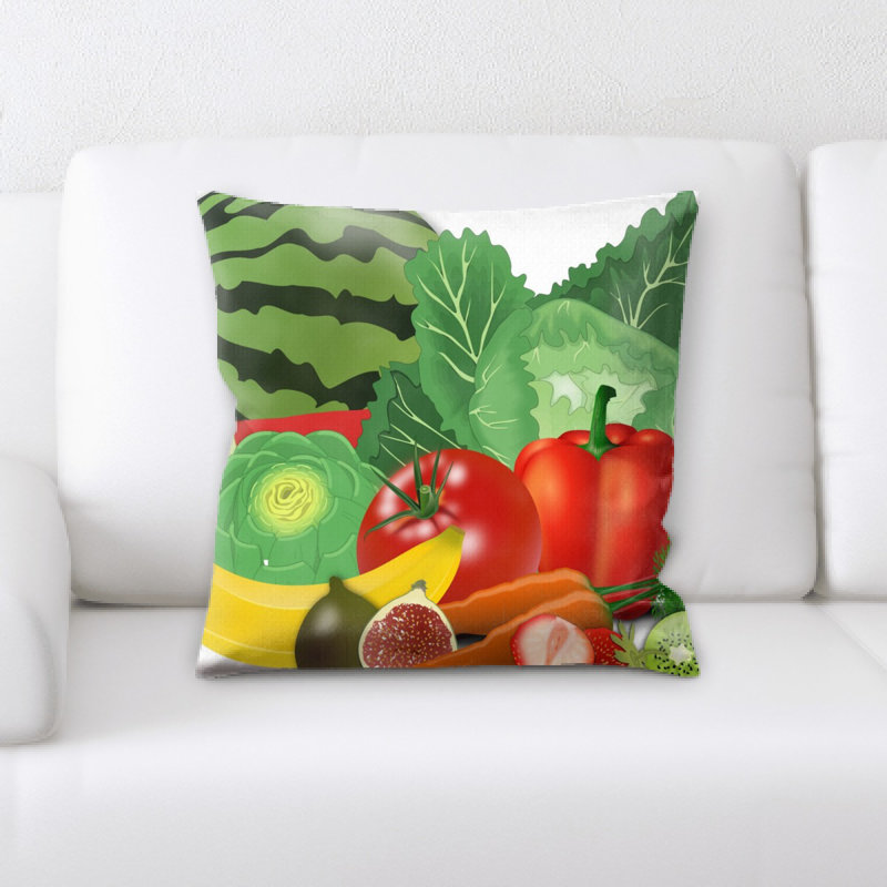 Coussin décoratif fruits