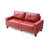 Vegas Faux Leather Square Arm Sofa-22598859