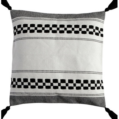 Coussin Bohémien 18 po x 18 po - Élégant accent décoratif pour le salon ou la chambre à coucher - Confortable et élégant
