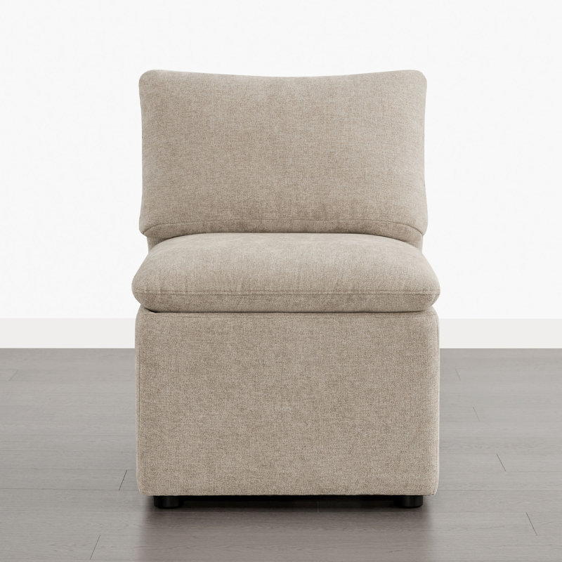 Chaise d'appoint rembourrée, Kaki