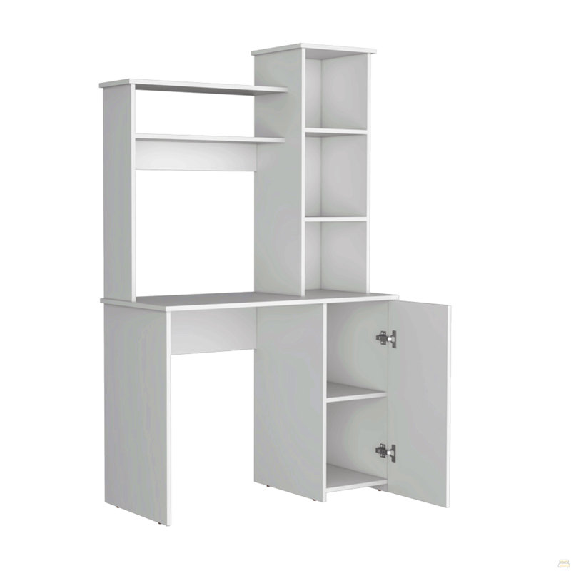 Bureau d'ordinateur Dumas, bureau, blanc
