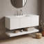 Meuble-lavabo moderne flottant avec tiroirs de rangement spacieux et comptoir intégré