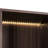 51.2'' Tall Display Cabinet With Tempered Glass - Led Lighting, Metal Frame, Modern Minimalist For Living Room, Office, Study Lighted Door And Frame Curio
