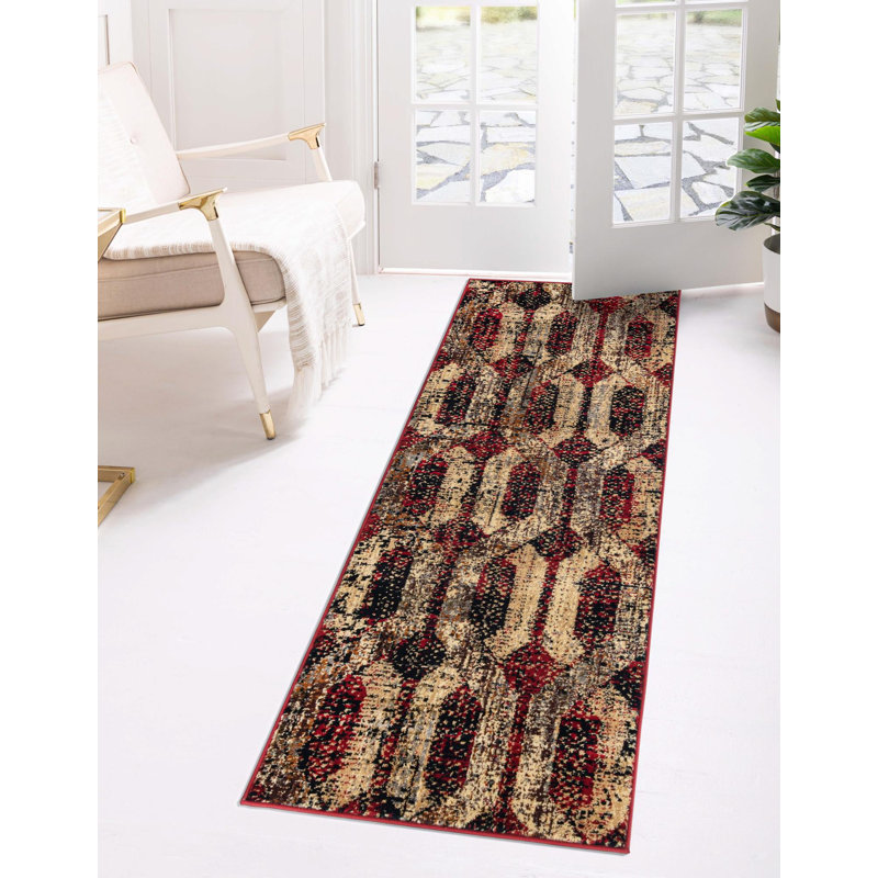 Geometric Indoor Rug, Runner 2'2" x 5'