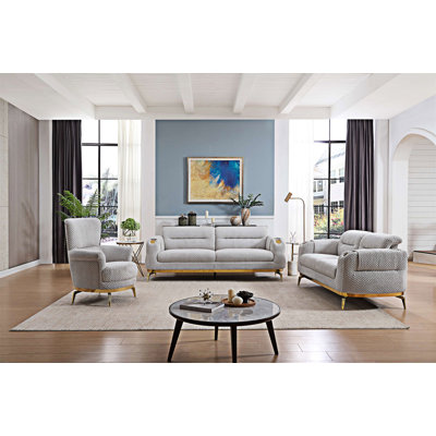 Ensemble de salon avec canapé, causeuse et fauteuil