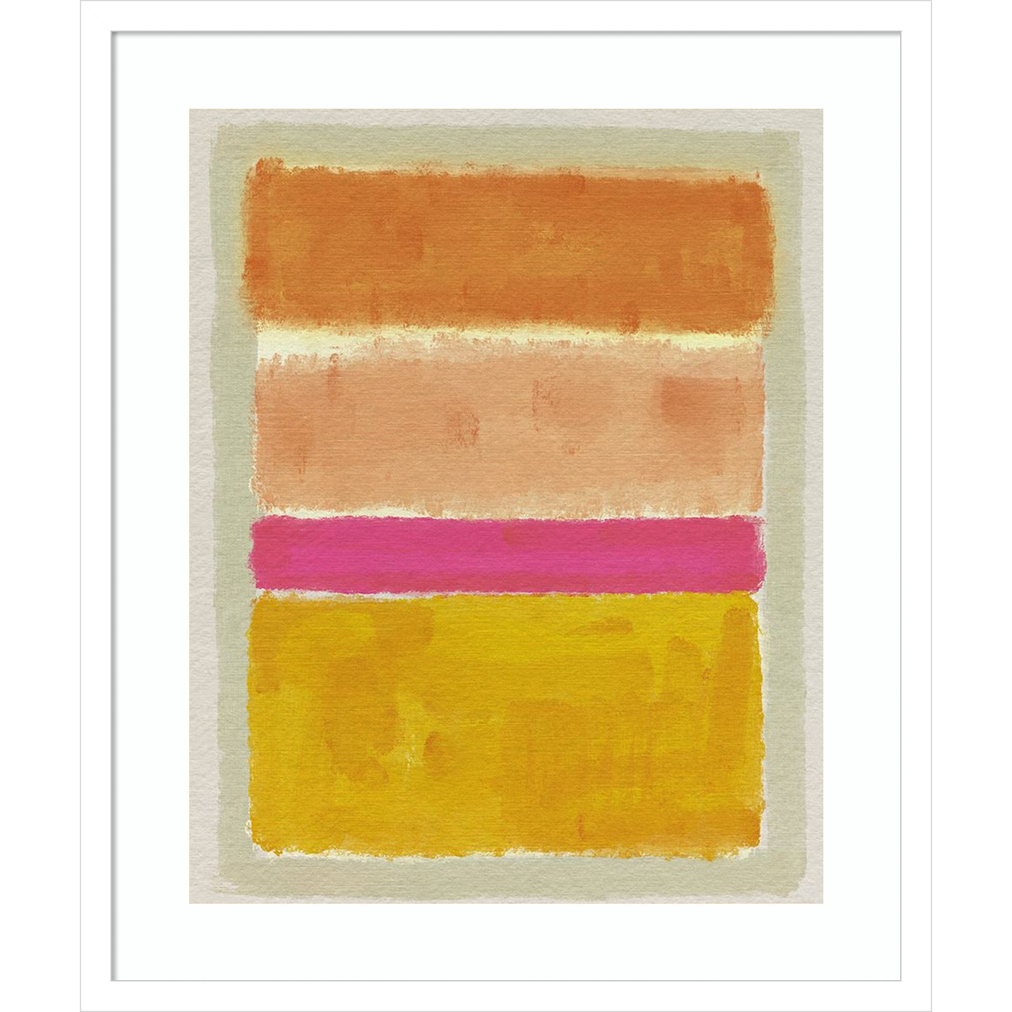 Rothko Inspired Tonescape by Victoria Barnes, 25" H x 21" W x 1" D, White