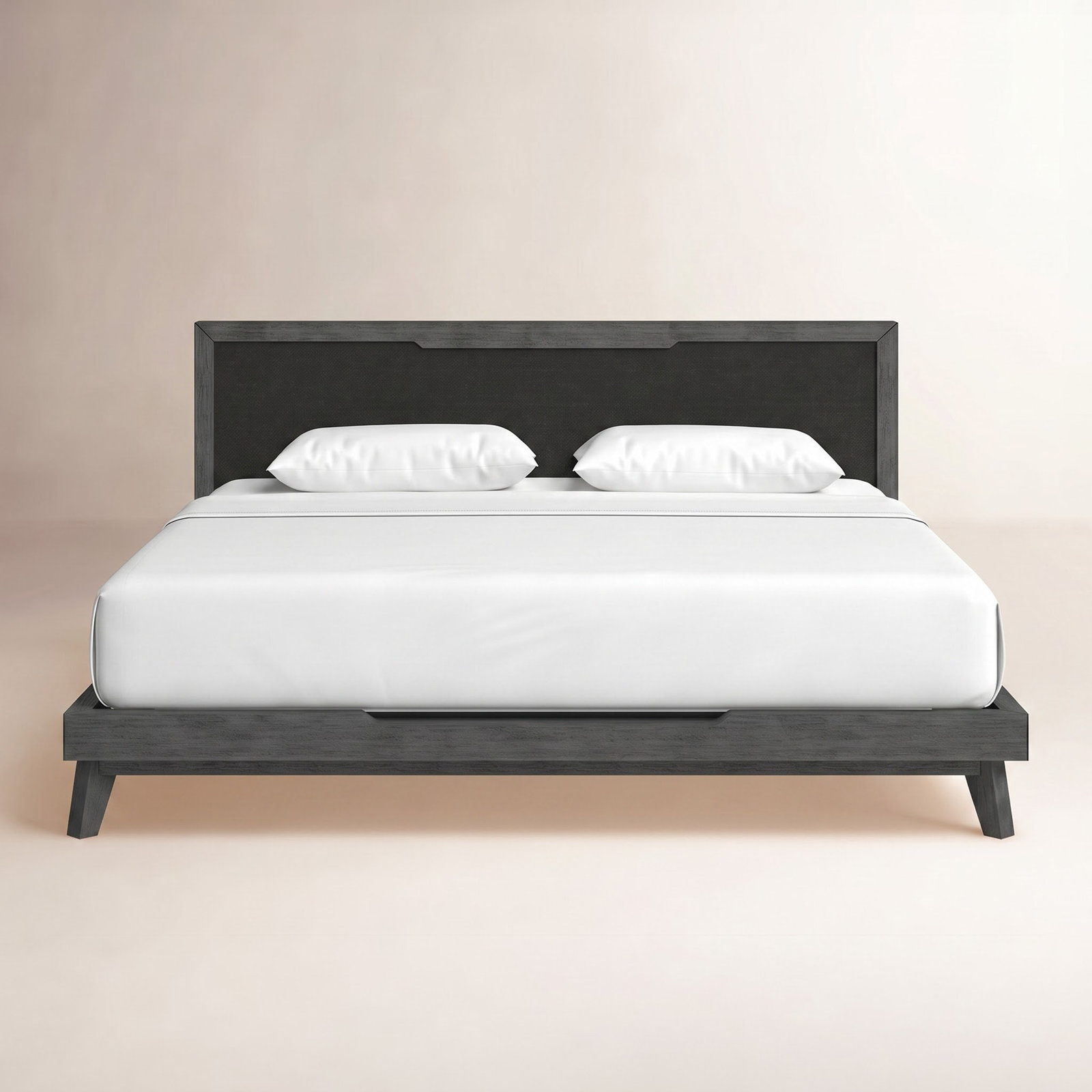 Glow Linen Upholstered Bed, Queen, Gray Wash