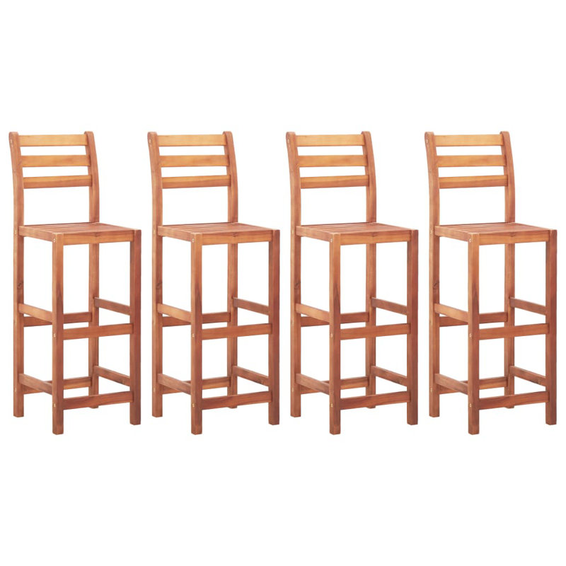 Bar Stool Bar Seat Counter Height Stool for Kitchen Pub Solid Wood, 4