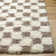 Haefner Checkered Machine Woven Polypropylene Area Rug in Brown