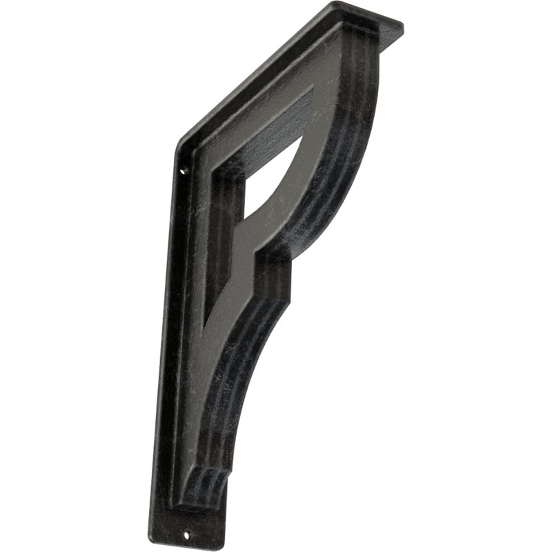 Support en fer forgé Bradford, Argent antique, H 10 po x l 2 po x P 7,5 po