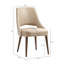 Chaise d'appoint de salle à manger rembourrée en bois massif et velours Liora-126635994