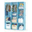 Armoire modulaire pour bébé de 10 cubes avec garde-robe et étagères ouvertes pour les vêtements, bleue-722361359