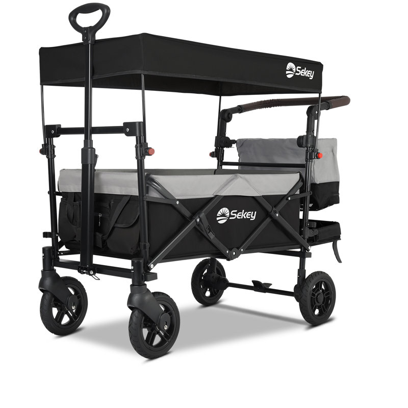Foldable Garden Cart, Grey/Black