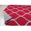 Hand Tufted Wool Area Rug in Pink