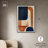 Blue With Cream Canvas Midcentury Abstract Wall Art by Art Remedy-104321235-111664688