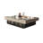 59.06"Modern Minimalist Luxury Stone Brown & Black Coffee Table