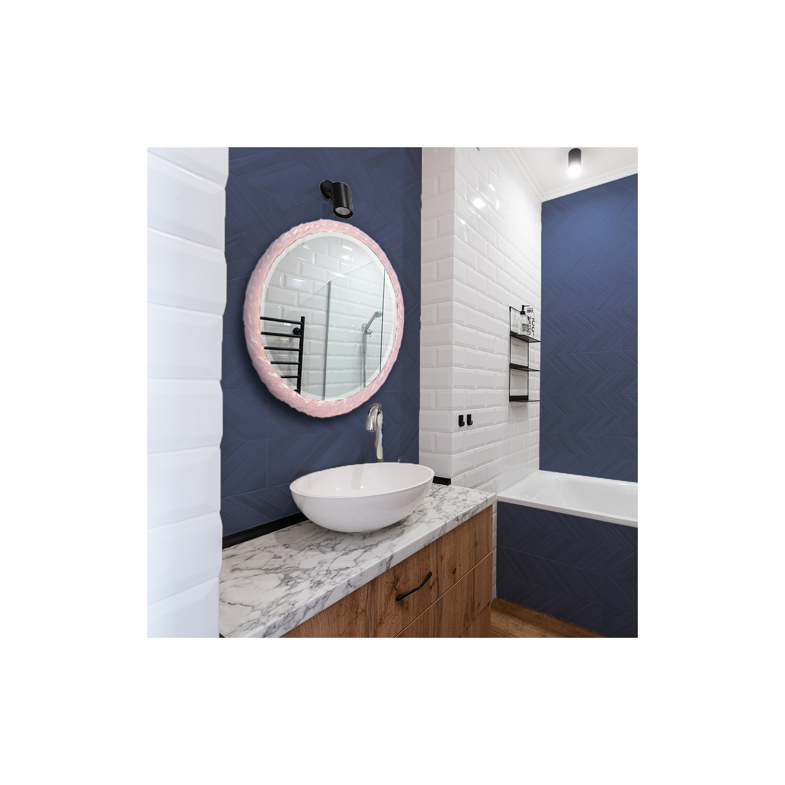 Mara Round Mirror, Lilac