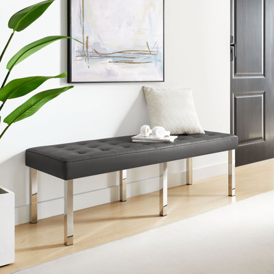 Banc en cuir capitonné Loft