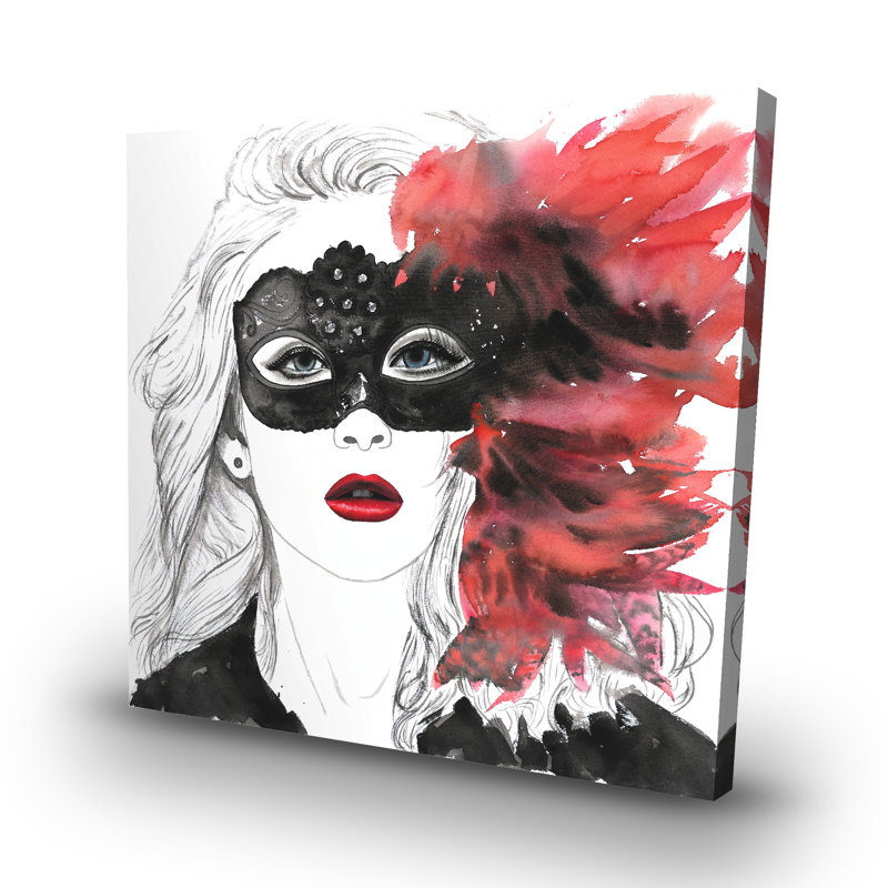 Masked ball - 32"x32" art on canvas