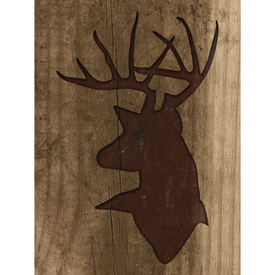 " Mossy Deer Head Silhouette "