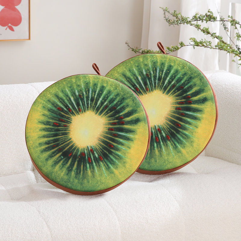 Coussin décoratif en velours kiwi 15 pouces (ensemble de 2)