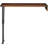 Iromel Rectangular Height Bar Table 43'' L x 16'' W with Pine Wood Top & Metal Leg