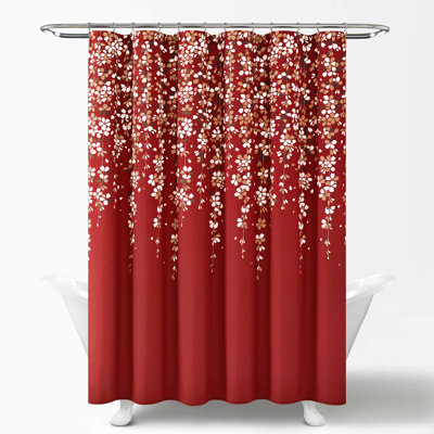 Weeping Flower Floral Shower Curtain