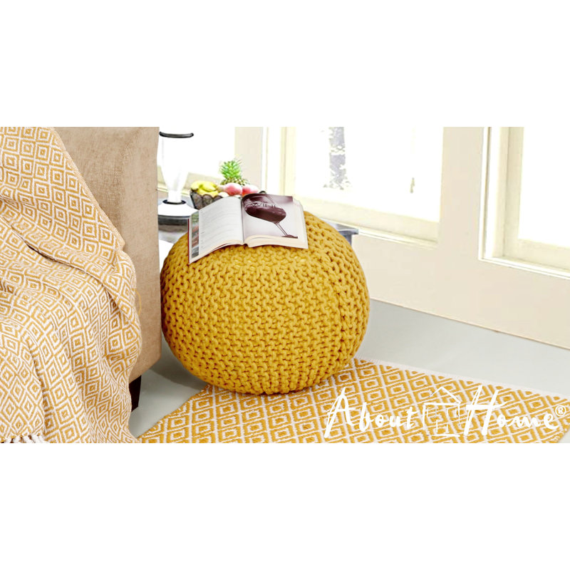 Cotton Outdoor Friendly Classic Bean Bag, Orchre