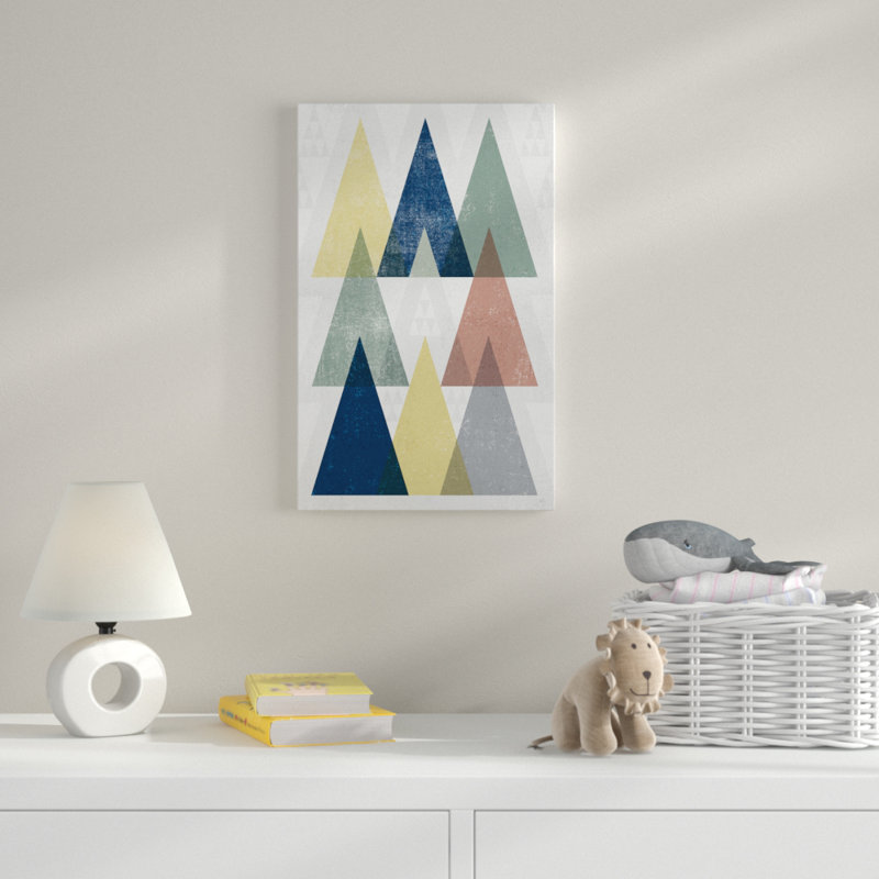 Art sur toile Guarani «Mod Triangles IV Soft», H 19 po x l 12 po x P 2 po