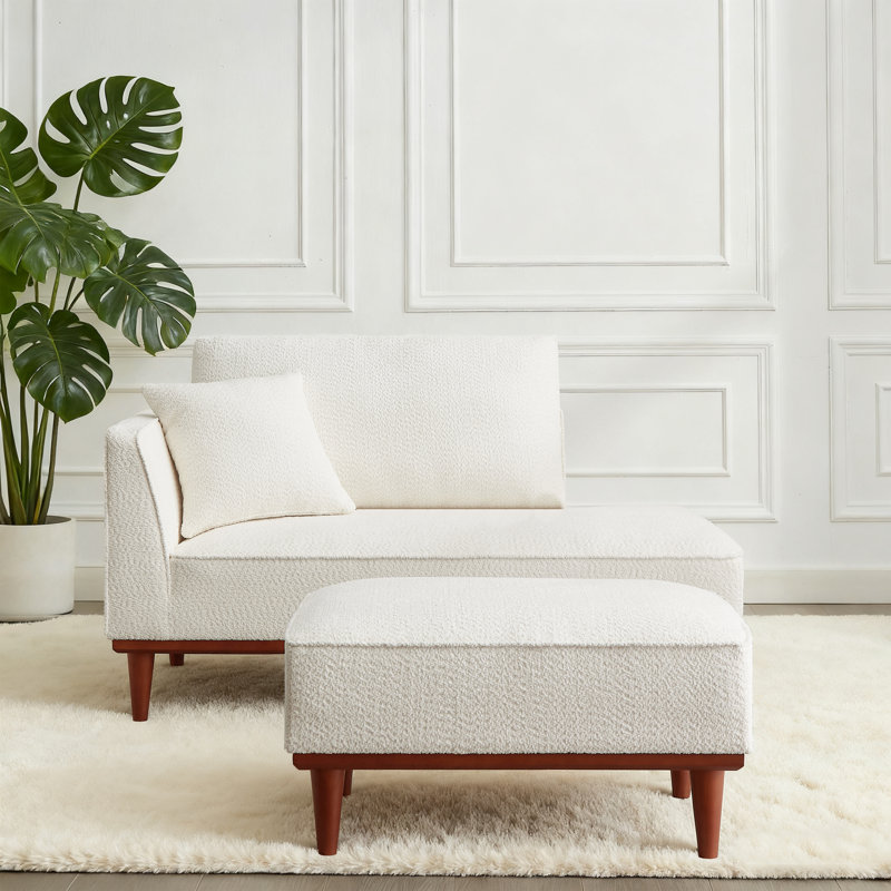 Lounges Chaise+Ottoman, Beige