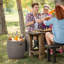 Grey Round Rattan Outdoor End Table
