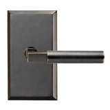 Bravura 845-G1 Sumpter Passage Lever on Beveled Rectangular Rose in Oil Rubbed Bronze