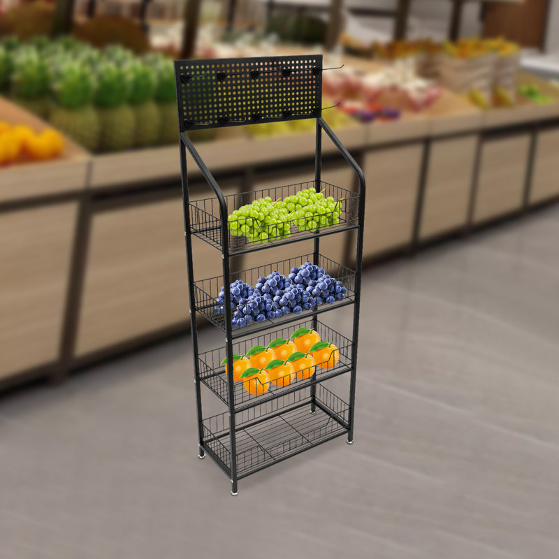 Maurisha 19.68'' W Metal Storage Rack with Wheels, Black