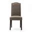 Chaise parsons en tissu brun clair