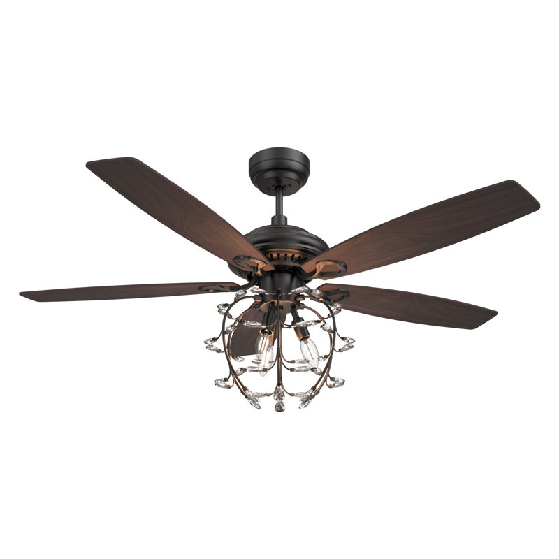 Ventilateur de plafond 52 po avec télécommande Huntley, ensemble d'éclairage inclus