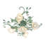 Plafonnier encastré vert et blanc 31,5 po x 9,06 po, abat-jour en forme de rose 3 + 1-742410223