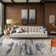 Bartel Abstract Hand-Tufted Navy/Beige Area Rug