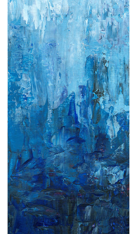 Shower I Painting by Peyton Gray, 46" H x 24" W x 1.5" D, Outdoor