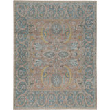 Oriental Area Rug in Blue/Light Red