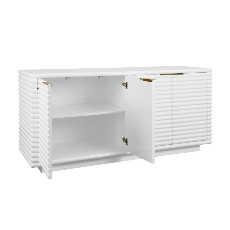 72'' W Buffet, Matte White Lacquer