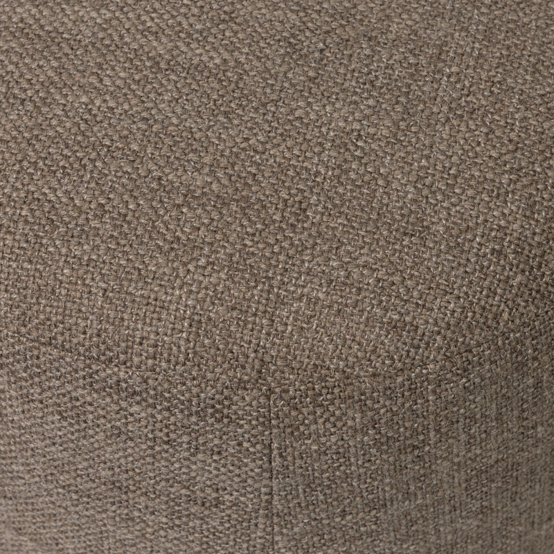 Bilbury Round Ottoman, Saxon Mink Textured Performance Basketweave