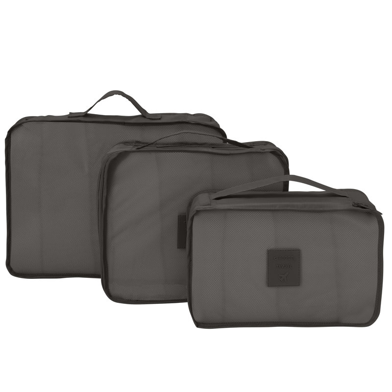 Ensemble de voyage de luxe 6 pièces Gforce en noir délavé, Noir