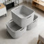 Bacs de rangement pliables en tissu avec poignées, 3 cubes de rangement pour tablettes, placard, jouets et rangement