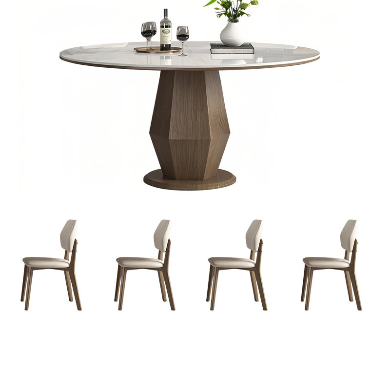 Ensemble simple de table de salle à manger et de chaises, H 29,52 po x L 47,24 po x l 47,24 po