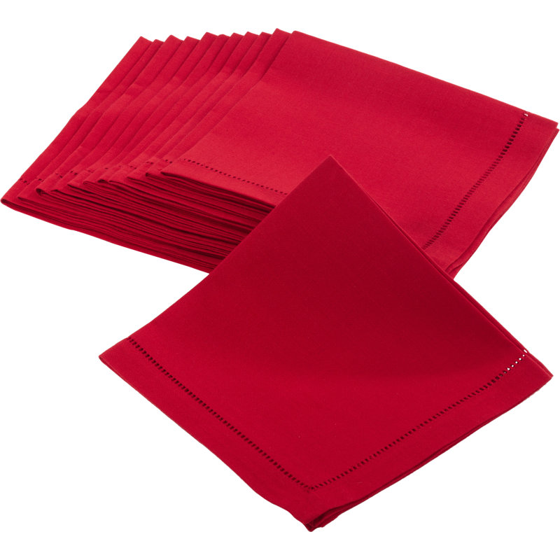 Rowles Polyester Square Napkin, Red