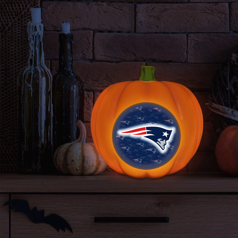 Décoration de citrouille en résine NFL New England Patriots 10 po