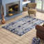 Tapis oriental bleu denim / bleu égéen Ade-22567624