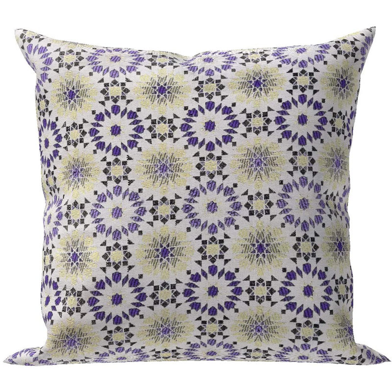 Dungorbery Geometric Square Throw Pillow Cover, Purple
